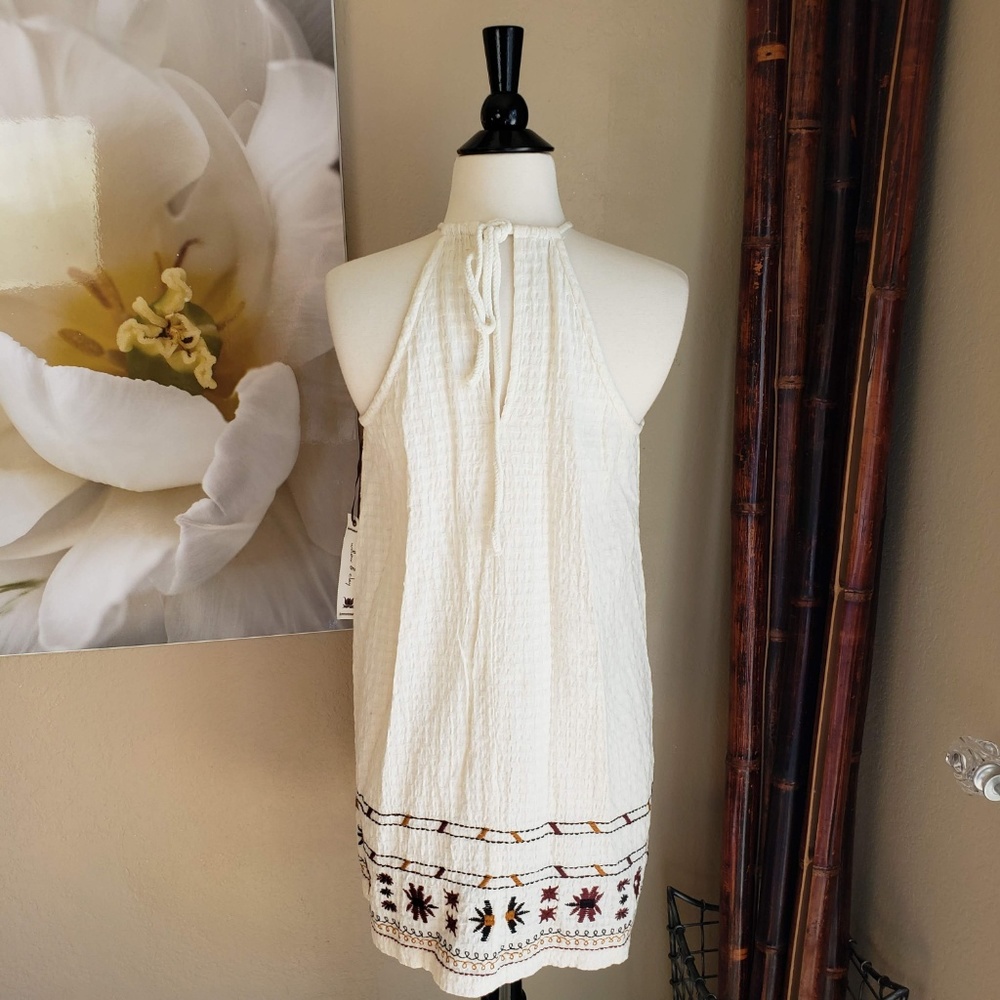 Willow & Clay ~ Cream Floral Halter Dress ~ Size S - Picture 2 of 3